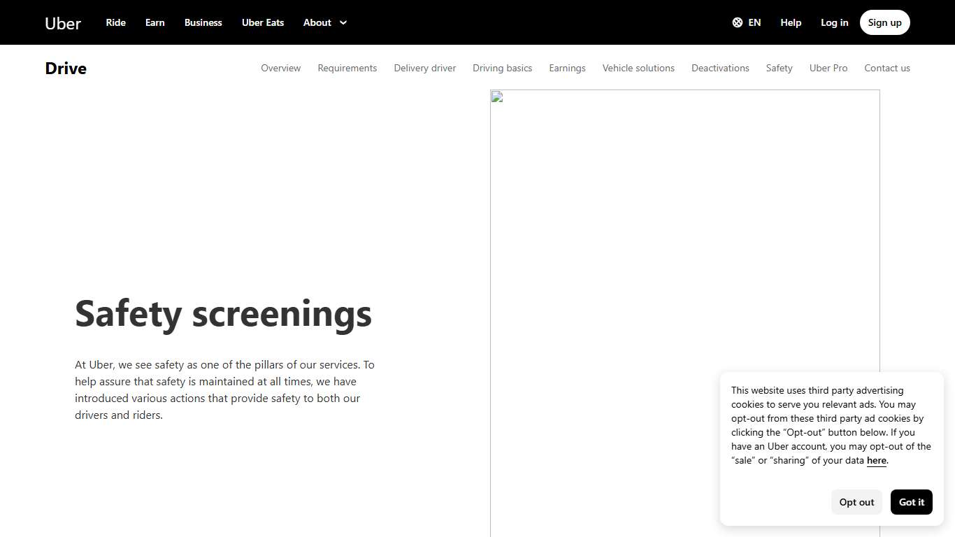 Safety Screenings Uber